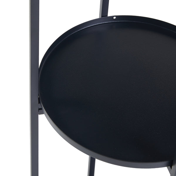 Pflanzenständer Tuusula 3er Set Metall Schwarz [en.casa]