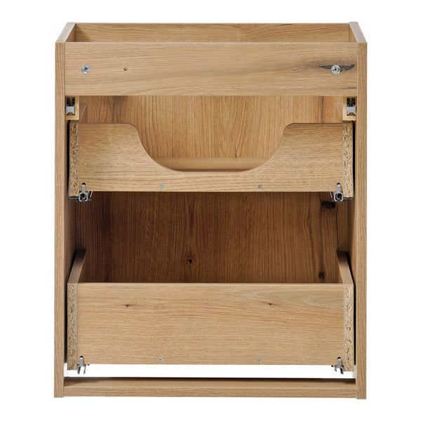 Waschtisch Skelbolu 50x57x39 cm LED-Spiegel Eicheoptik [en.casa]