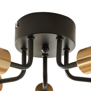 Deckenleuchte Barrow Schwarz/Gold [lux.pro]