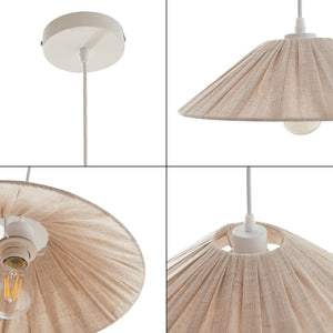 Hängeleuchte Bridge Weiß/Beige [lux.pro]