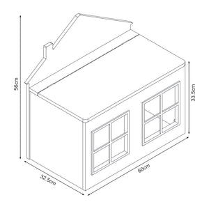 Spielzeugkiste Vipsali 56x60x33 cm Mintgrün/Weiß [en.casa]