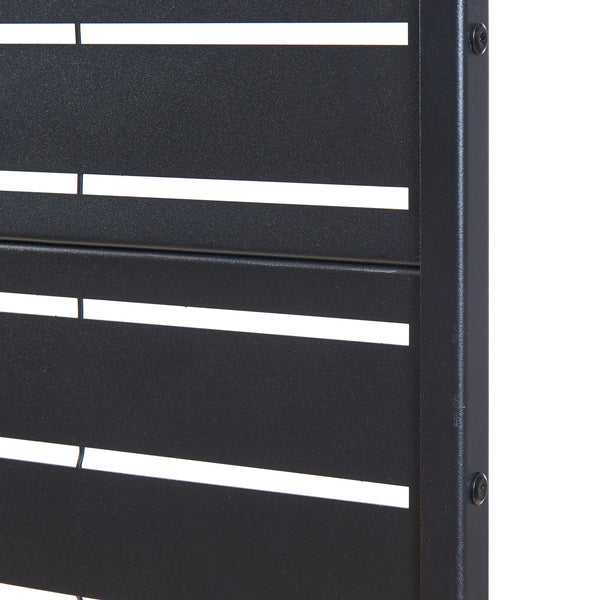 Indoor Trennwand Trolu Stahl 200x100x50 cm Schwarz [casa.pro]