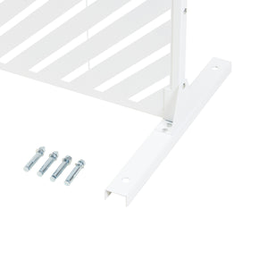 Indoor Trennwand Kekan Stahl 200x100x50 cm Weiß [casa.pro]