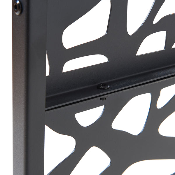 Indoor Trennwand Poskind Stahl 200x100x50 cm Schwarz [casa.pro]