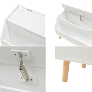 Spielzeugkiste Aavanrar 60x30x43 cm Weiß [en.casa]