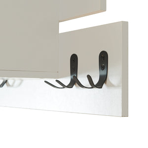 Wandgarderobe Vänd mit Ablagefach 32x60x14 cm Weiß [en.casa]