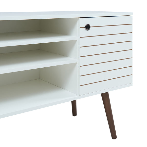 Fernsehschrank Vare 130x40x66 cm Weiß [en.casa]
