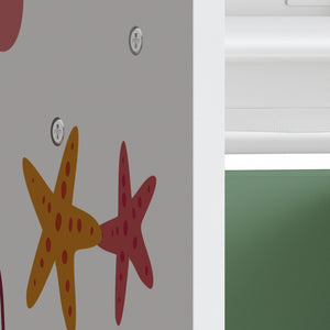 Kinderregal Farusa 80x90x30 cm Aqua Dream Motiv [en.casa]