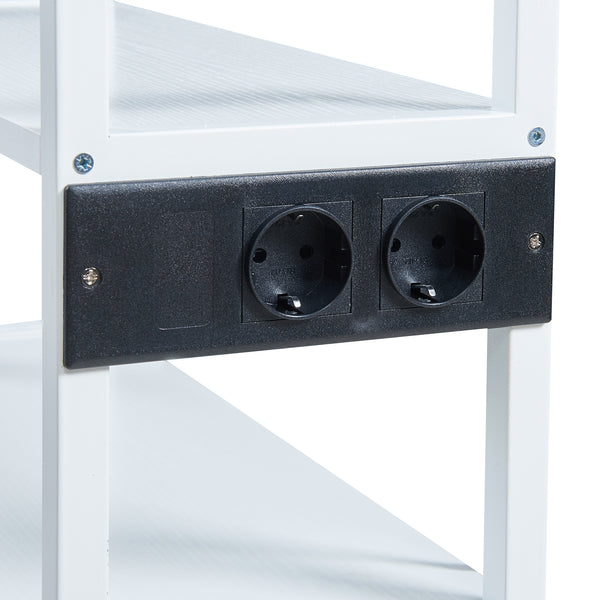 Rollbarer Druckertisch Svanaldsvipp 100x55x38 cm cm Weiß [en.casa]