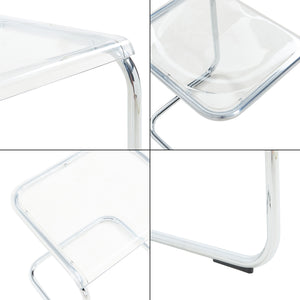 Beistelltisch Brosa 44x37x48 cm Transparent [en.casa]