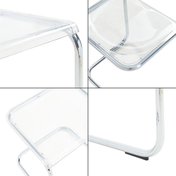 Beistelltisch Brosa 44x37x48 cm Transparent [en.casa]