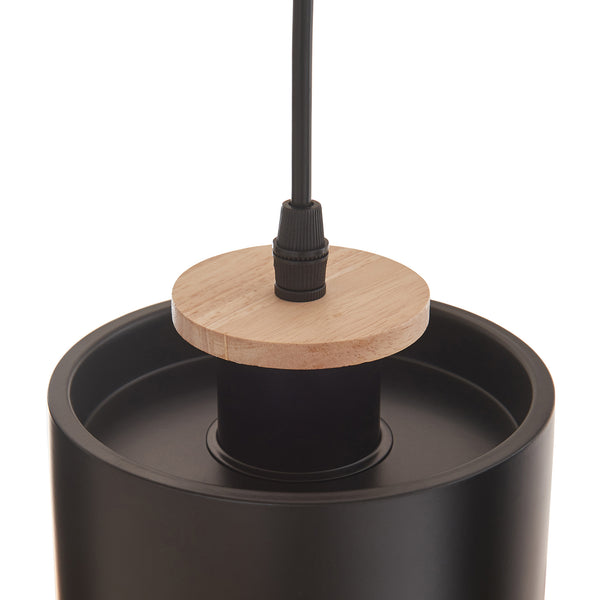 Hängeleuchte Posdand 130x90x14 cm Holz/Schwarz [lux.pro]