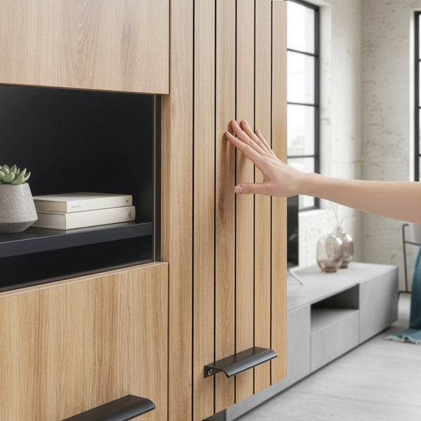 Hängeschrank Noppen 98x60x38 cm Eicheoptik [en.casa]