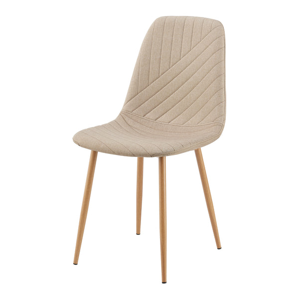 Essgruppe Hemnes 5-teilig rund Hellbraun [en.casa]