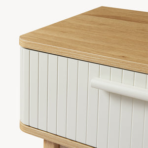 Konsolentisch Ferrersp mit 2 Schubladen 100x40x80 cm Eicheoptik/Sandfarben [en.casa]