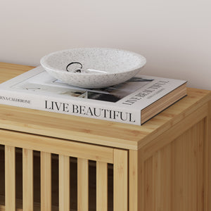 Schuhschrank Sirgerg 91x72x35 cm Bambus Natur [en.casa]