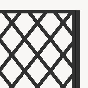 Trennwand Malja mit Blumenkasten Stahl 190x82x38 cm Schwarz [casa.pro]