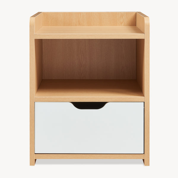 Nachttisch Bordkak 45x36x34 cm Eicheoptik/Weiß [en.casa]