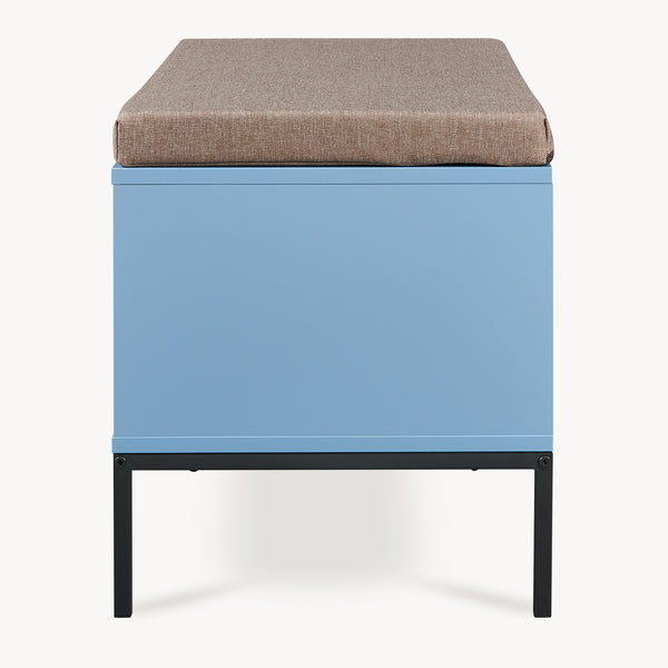 Schuhbank Colwyn 80x40x45 cm Blau [en.casa]