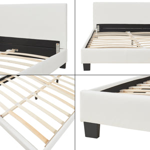 Kunstlederbett Albacete 140x200 cm Weiß Corium