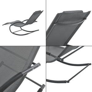 Schaukelliege Tarent 150 kg Dunkelgrau [en.casa]