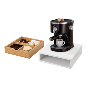 Schubladenbox Vieremä 9x30x31cm Weiß/Bambusoptik [en.casa]