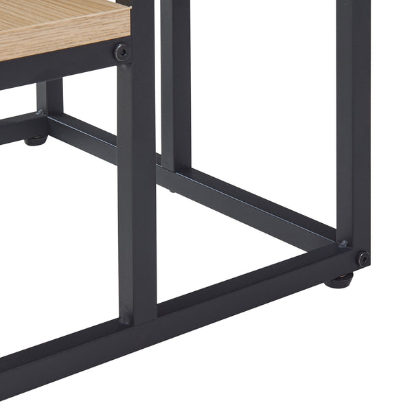 Blumentreppe Ameland Metall Schwarz [en.casa]