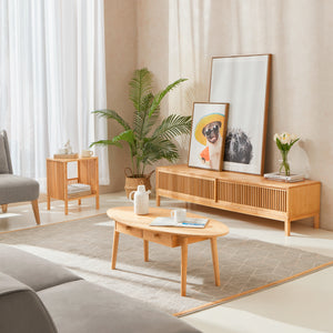 Couchtisch Harboøre Bambus Natur [en.casa]