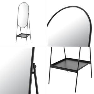 Standspiegel Perano mit Ablage 160 x 46 cm [en.casa]