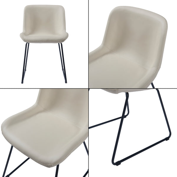 Esszimmerstuhl Kannus 2er Set Beige [en.casa]