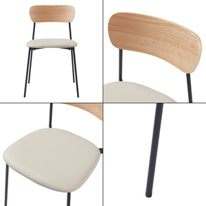 Esszimmerstuhl Jyväskylä 2er Set 78x45x48 cm Beige [en.casa]