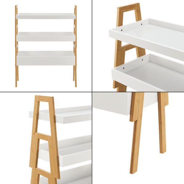 Standregal Hitra 3-tlg. Bambus [en.casa]