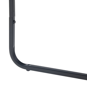 Beistelltisch Ulvik 50x50x35cm aus Metall und Glas Schwarz [en.casa]