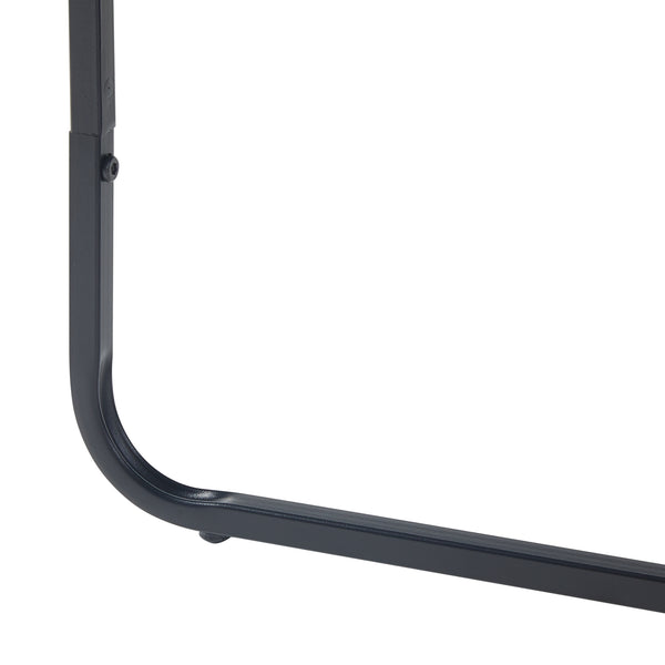 Beistelltisch Ulvik 50x50x35cm aus Metall und Glas Schwarz [en.casa]