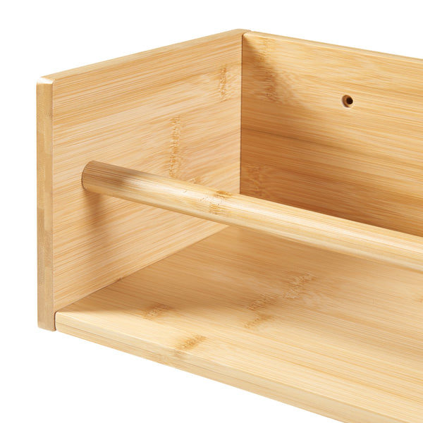 2-in-1 Wandregal Flå Bambus [en.casa]