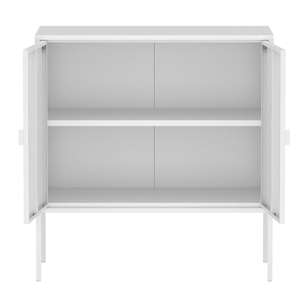 Sideboard Castelli 82,5 x 80 x 40 cm Weiß Stahl [en.casa]