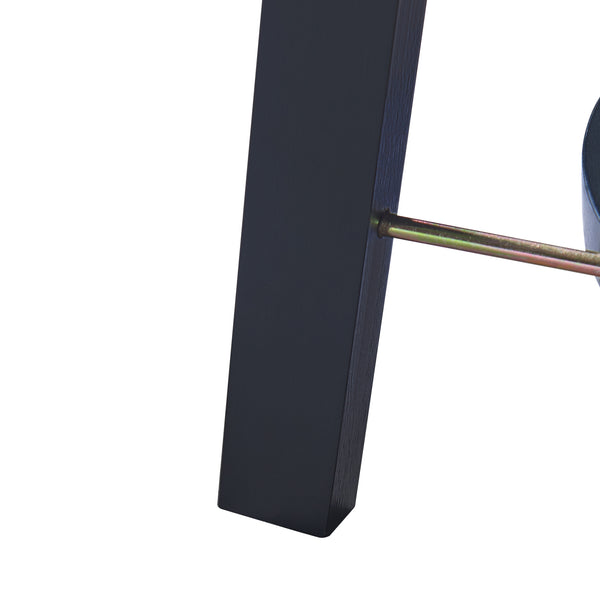 Couchtisch Taivalkoski 120x43x40 cm Schwarz/Rattanoptik [en.casa]