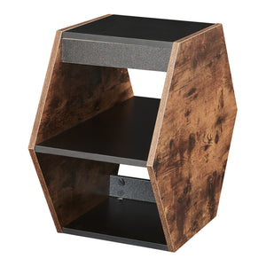 Couchtischset Molde 2-tlg. Schwarz/Walnussoptik [en.casa]