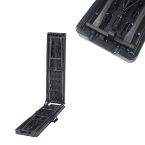 Klappbank-Set Mark 2-tlg. Rattanoptik Schwarz [en.casa]