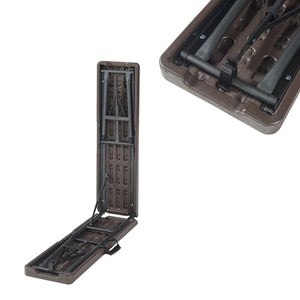 Klappbank-Set Lillestrøm 2-tlg. Holzoptik, Dunkelbraun [en.casa]