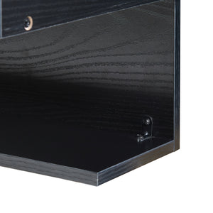 Wandregal Gauldal 57x30x32 cm Schwarz [en.casa]