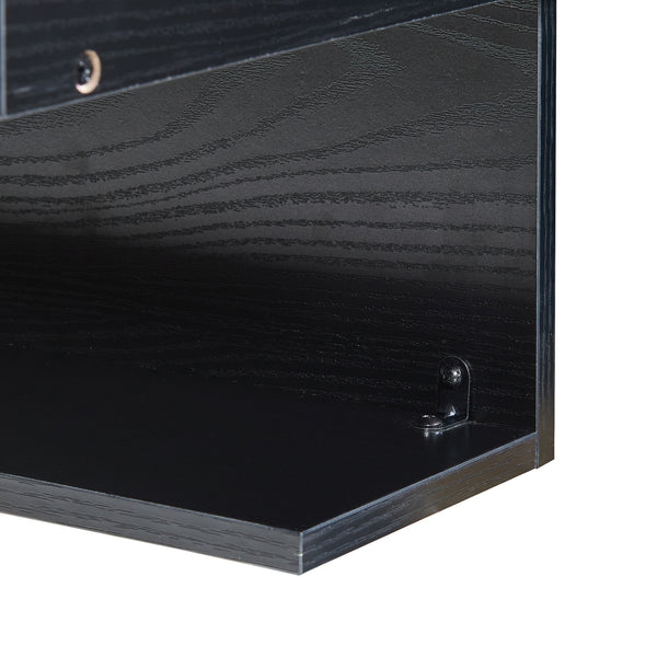 Wandregal Gauldal 57x30x32 cm Schwarz [en.casa]