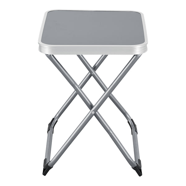 2-in-1 Campinghocker und -Tisch Barete 47x47x37 cm Grau [en.casa]