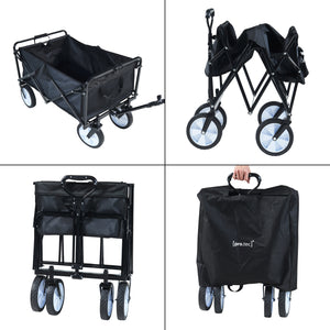 Bollerwagen Stenlille 84x55 cm max. 80kg Schwarz [pro.tec]