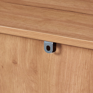 Sideboard Varkaus 75x140x40cm MDF Eichenoptik [en.casa]