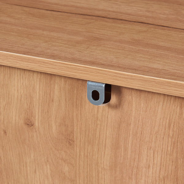 Sideboard Varkaus 75x140x40cm MDF Eichenoptik [en.casa]