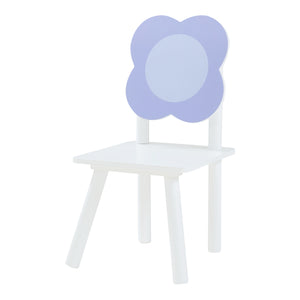 Kindersitzgruppe Simrishamn mit Blumen-Design Weiß/Lila [en.casa]