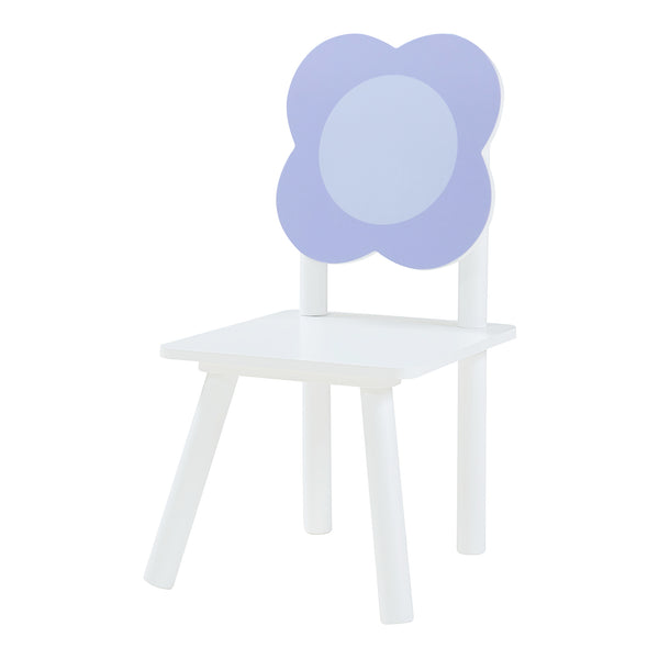 Kindersitzgruppe Simrishamn mit Blumen-Design Weiß/Lila [en.casa]