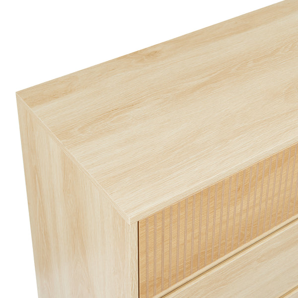 Kommode Landskrona 80x80x40 cm mit 3 Schubladen Eicheoptik [en.casa]