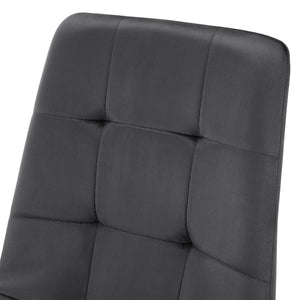 Esszimmerstuhl Lexnitz 4er Set Eckige Stuhlbeine Dunkelgrau [en.casa]